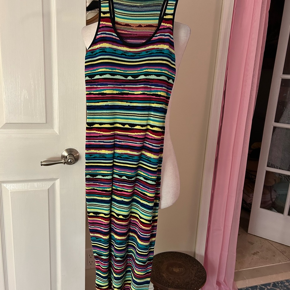 Colorful Striped Sleeveless Dress